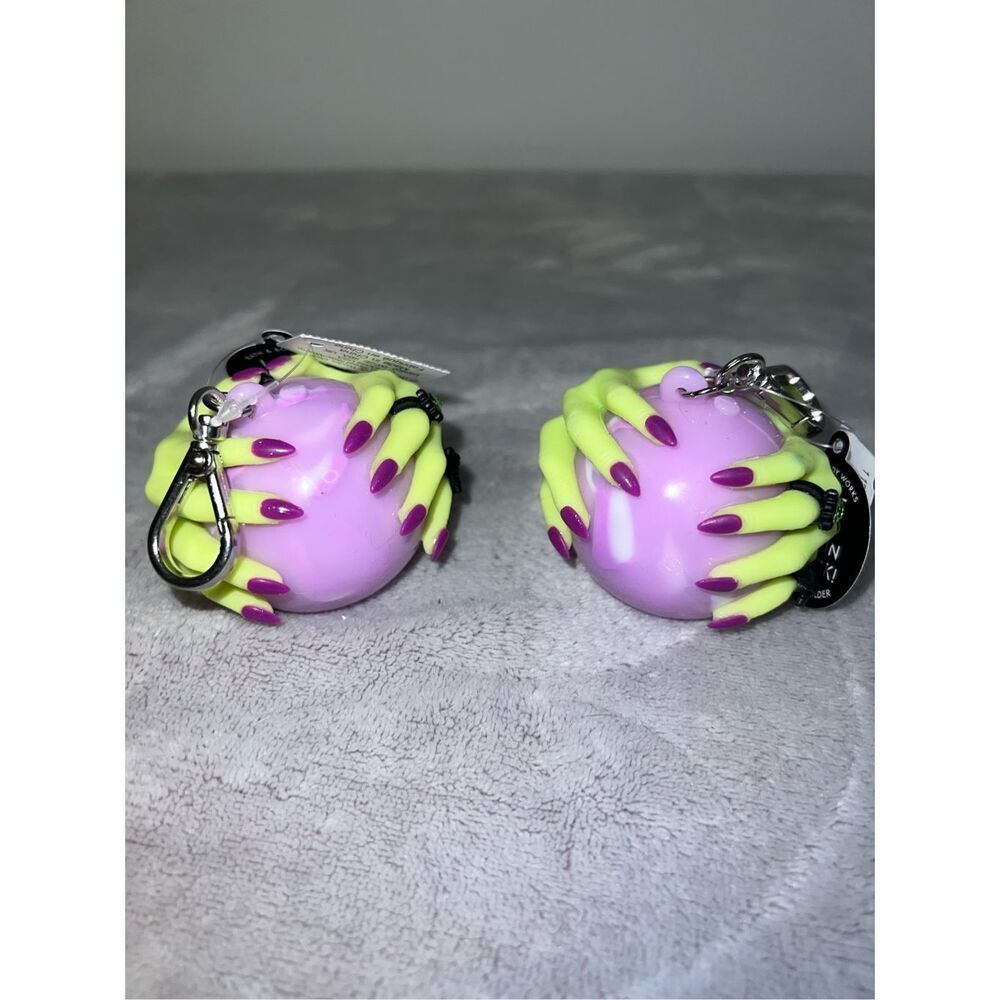 NEW! Lot of 2 Bath & Body Works Halloween 2023 LED Crystal Ball Pocket Keychain